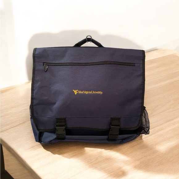 West Virginia University Computer Messenger Bag Crossbody Handheld Canvas - Picture 2 of 8